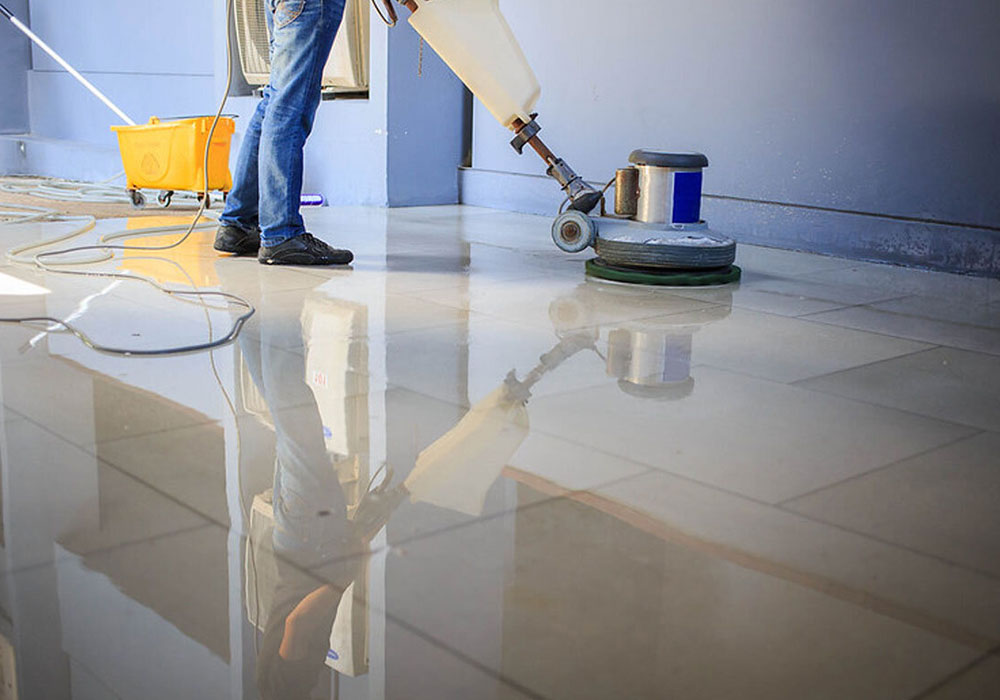 Post Construction Cleaning Service by Mac's polishing floor