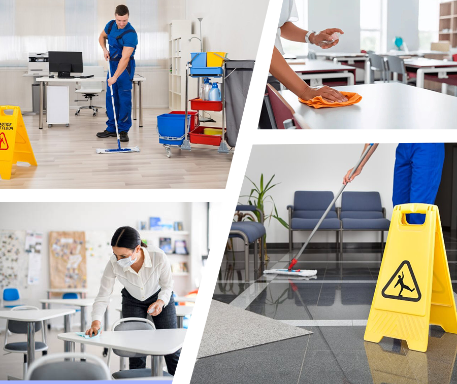 Mac's building cleaning services projects from school cleaning, to office cleaning