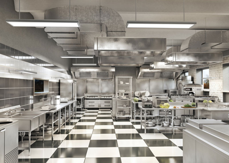 Degreasing Kitchens deep cleaning project and keeping corporate kitchen clean and sanitized while safe for food