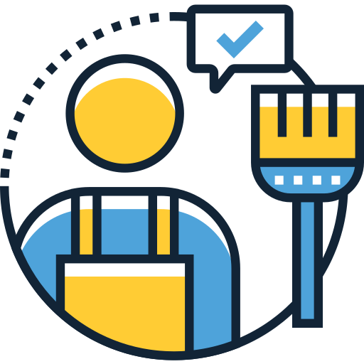 Case studies icon with person and checkmark
