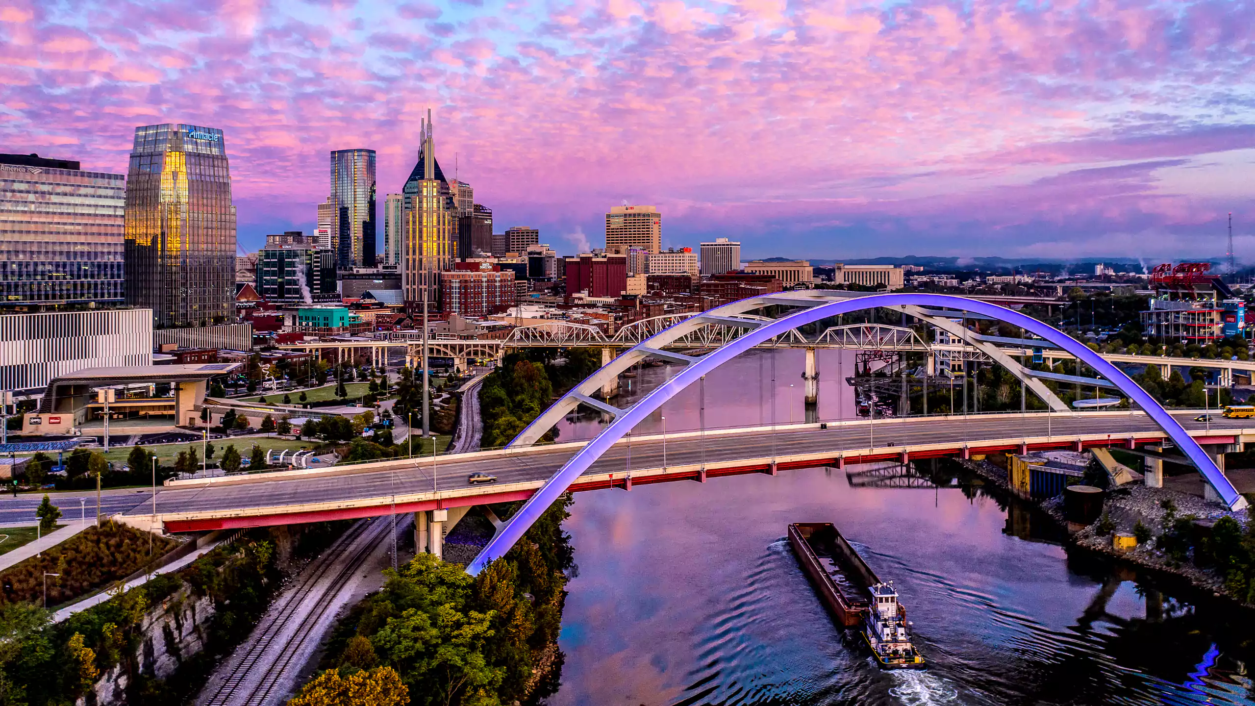 The skyline in Nashville, TN