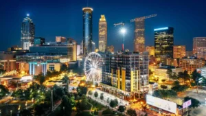 Atlanta, GA skyline during dusk